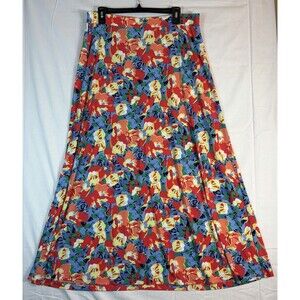 Kasper Ladies Skirt Long Flowing Floral Multicolor Women’s Size Large